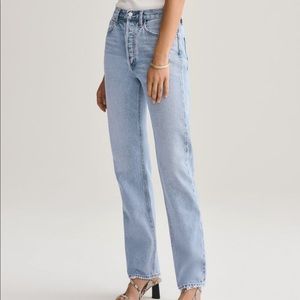 AGOLDE Lana Mid Rise Straight leg in Riptide